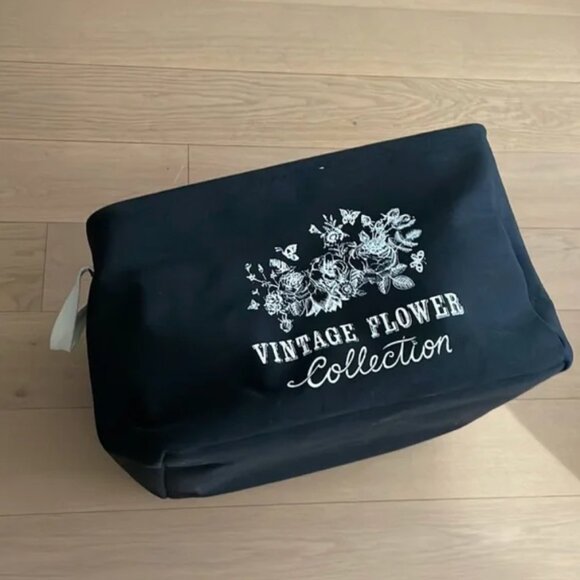 Large fabric basket with handles for storage. - Picture 3 of 7